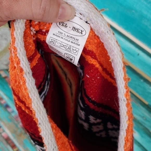 Mexican Serape Festival Boho Crossbody Bag - Picture 4 of 4